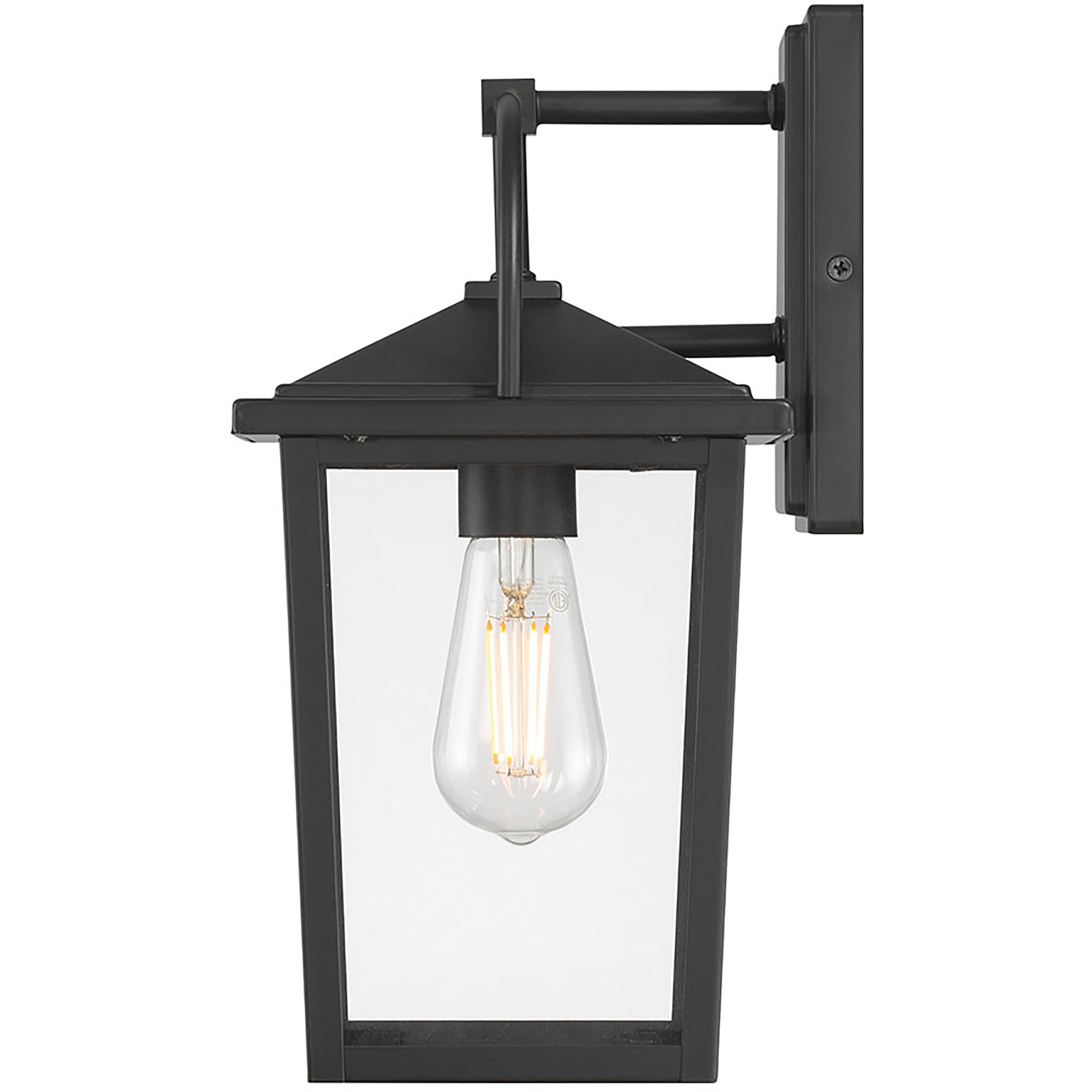 Strathden 1 Light 13.5 inch Powder Coated Black Outdoor Wall Sconce