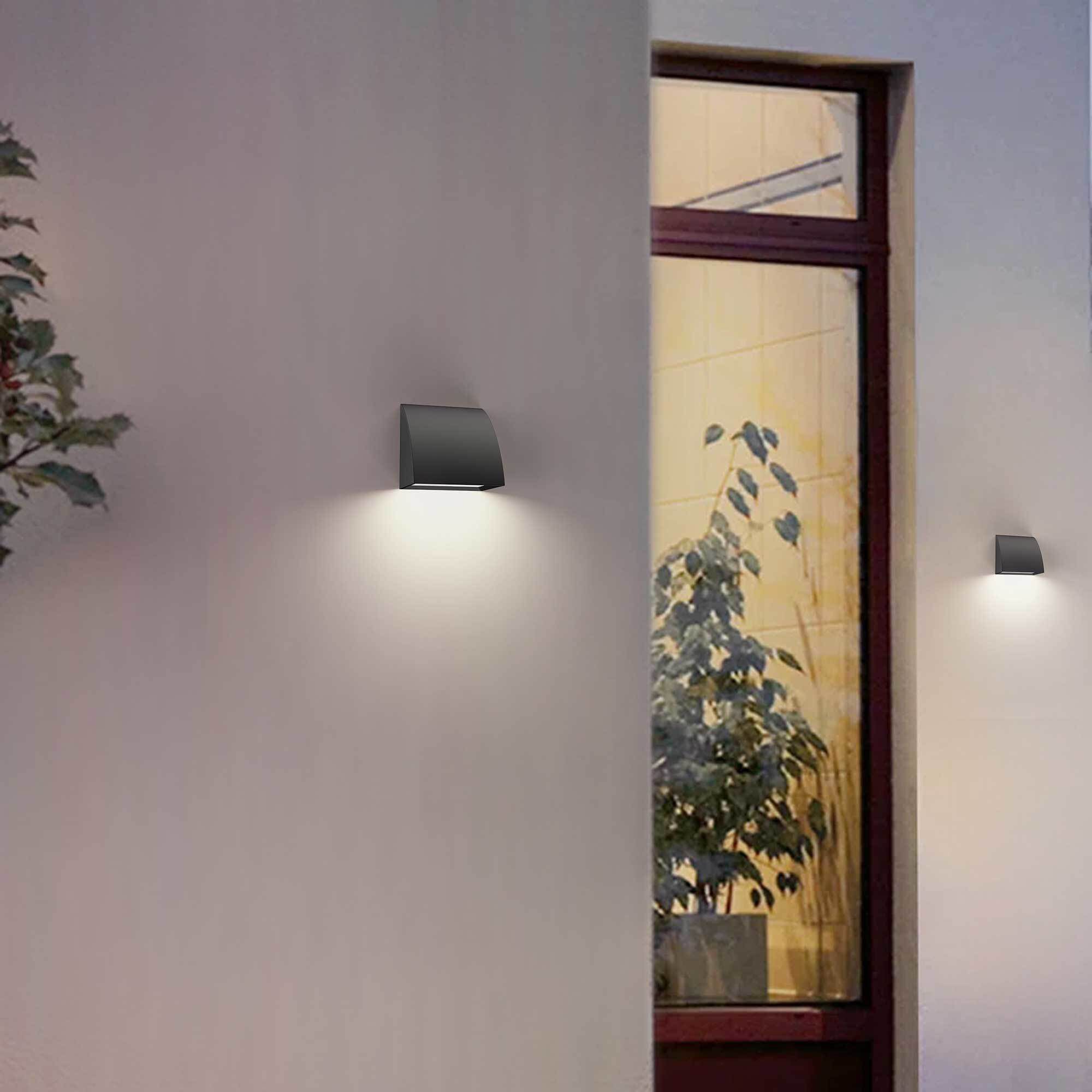 Slope LED 4.63 inch Sand Black Outdoor Wall Sconce