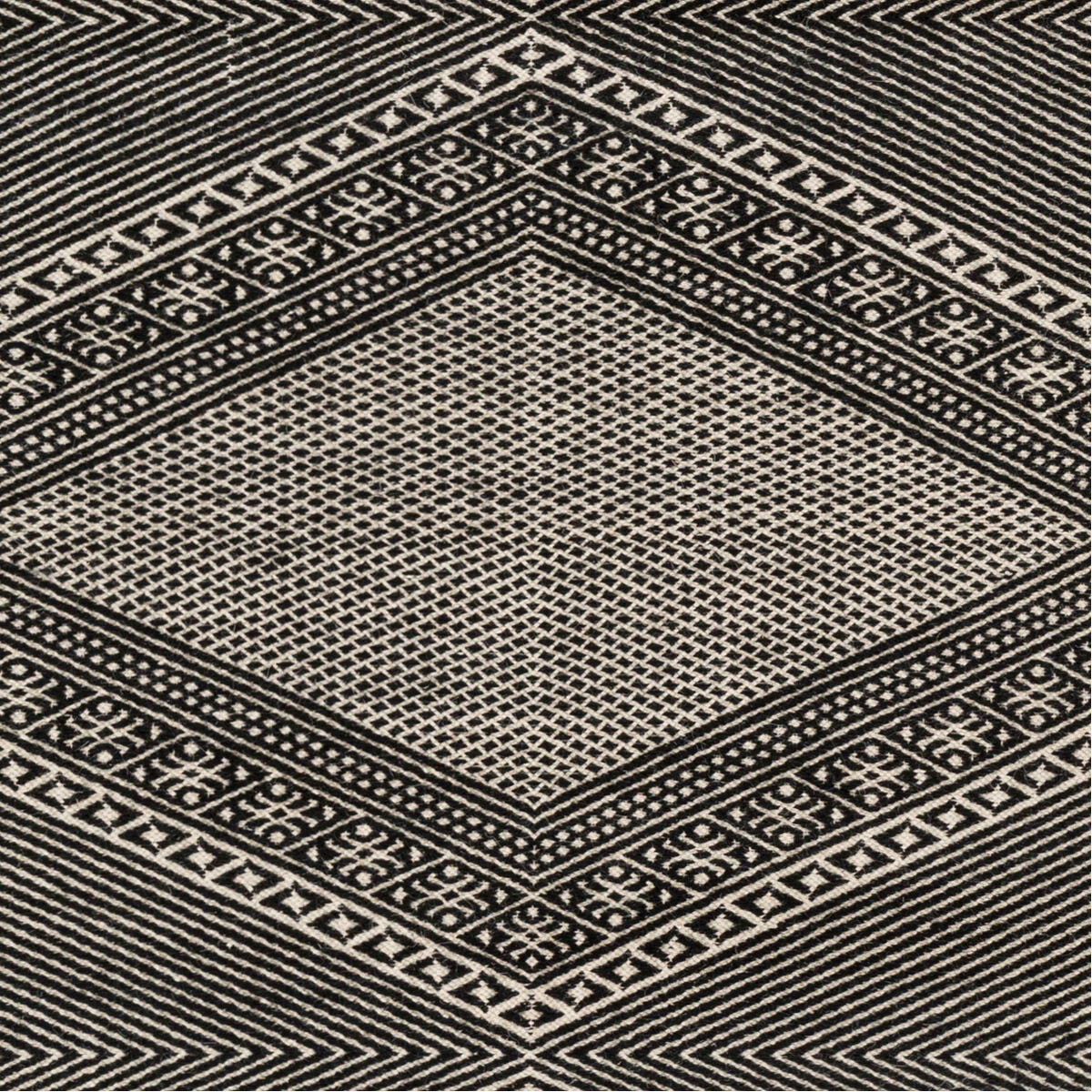 Zanafi 120 X 96 inch Black/White Rugs, Rectangle