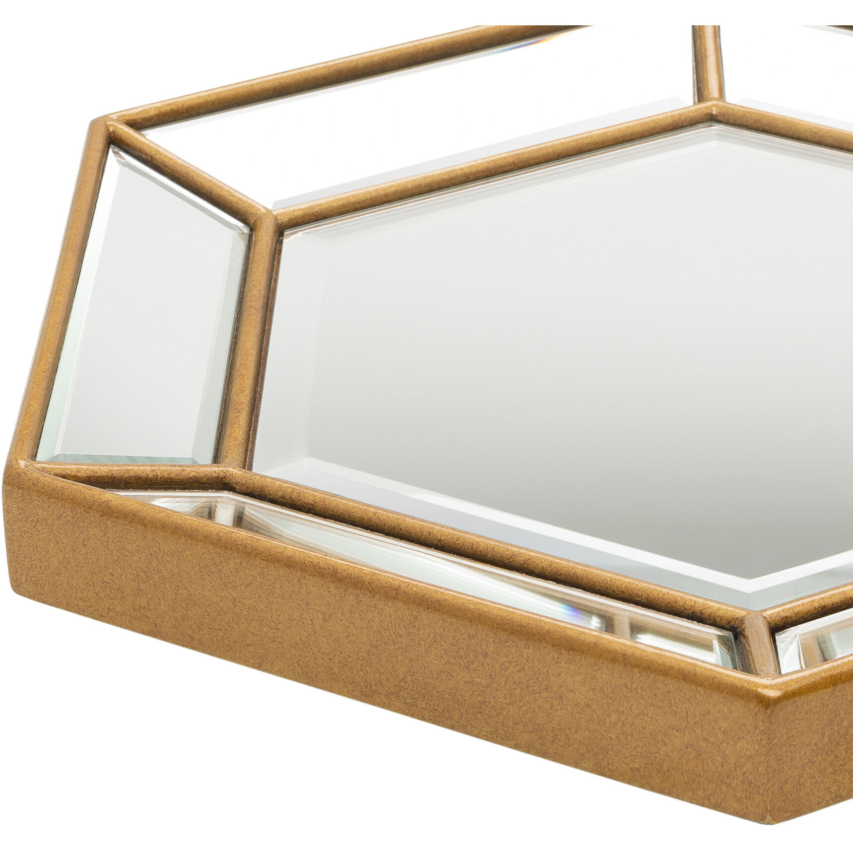 Beehive 19.7 X 19.7 inch Gold Mirror