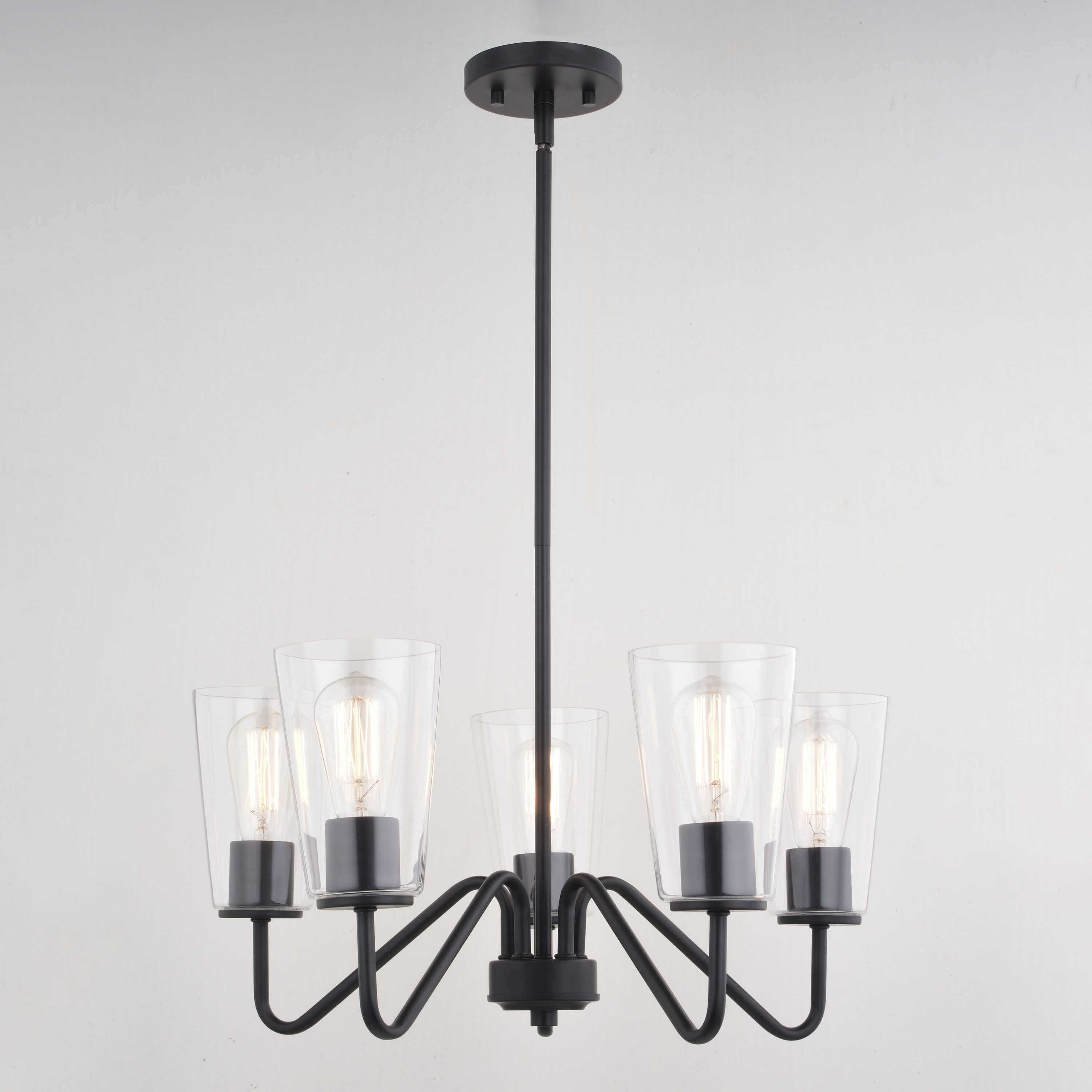 Beverly LED 23 inch Matte Black Chandelier Ceiling Light