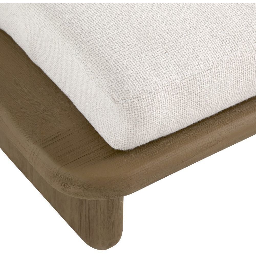 Fargo Shale and Weathered Teak Outdoor Settee