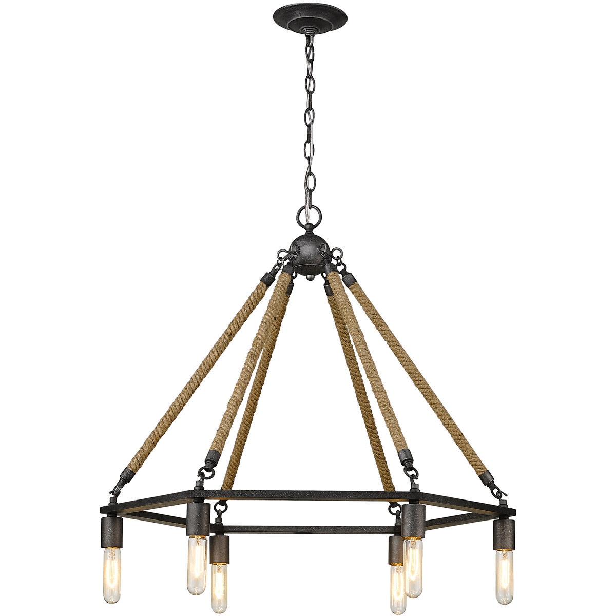 Holden 6 Light 30 inch Antique Gray Chandelier Ceiling Light