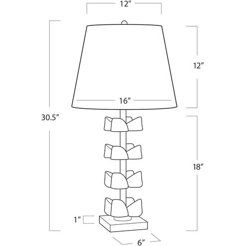 Bella 30.5 inch 150.00 watt Natural Brass Table Lamp Portable Light
