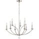 Mila 9 Light 28 inch Polished Nickel Chandelier Ceiling Light