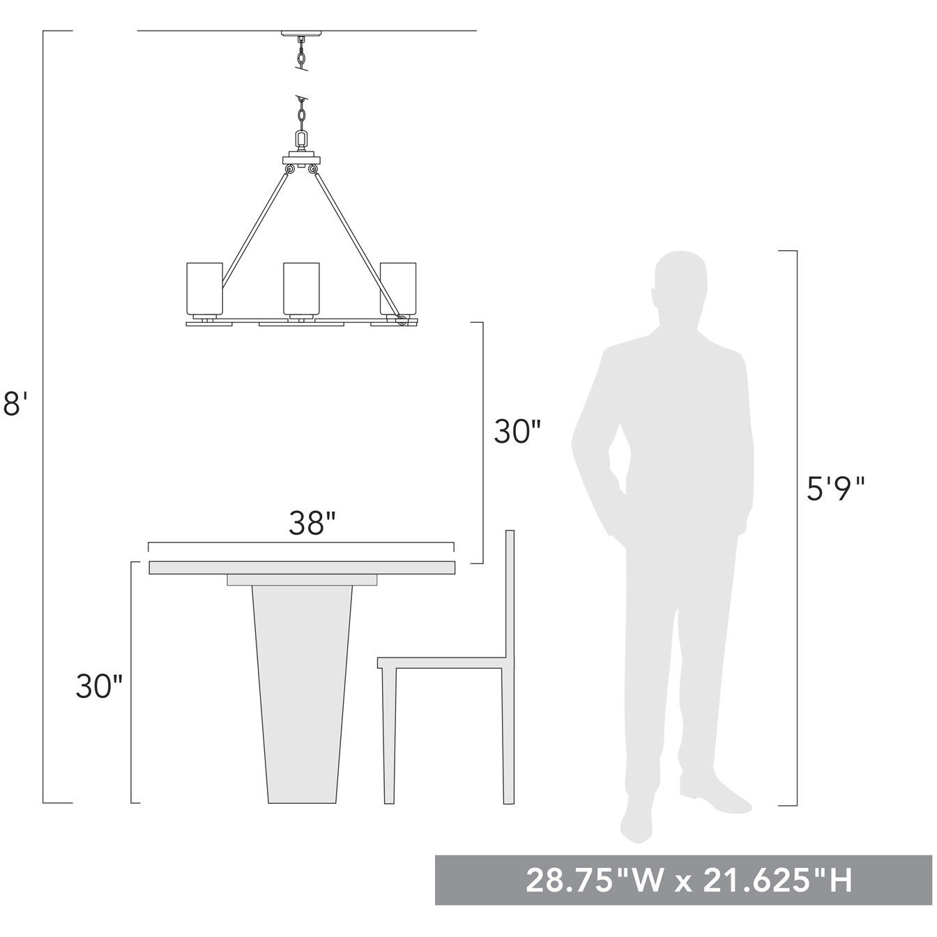 Monroe 6 Light 28.75 inch Matte Black Chandelier Ceiling Light