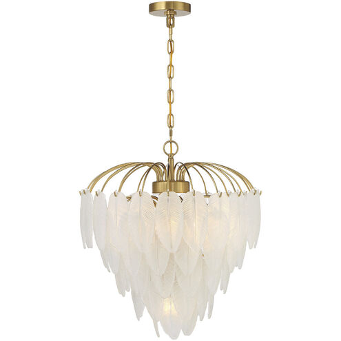 Boa 6 Light 22 inch Warm Brass Chandelier Ceiling Light