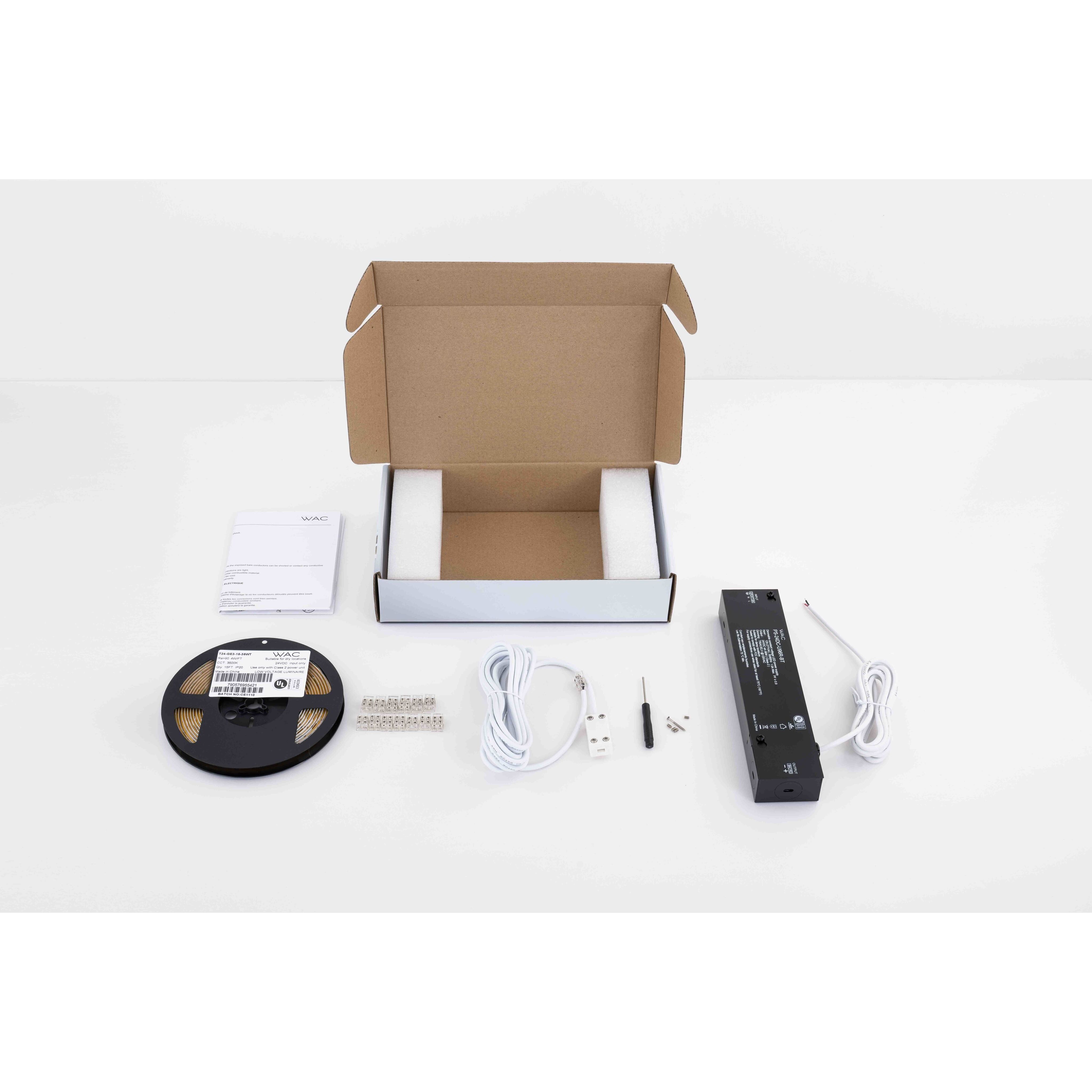 Gemini 24 LED 180 inch White LED Tape Lighting in 2700K, WAC Limited