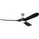 Mylo 70 inch Champagne Bronze with Jet Black Blades Ceiling Fan