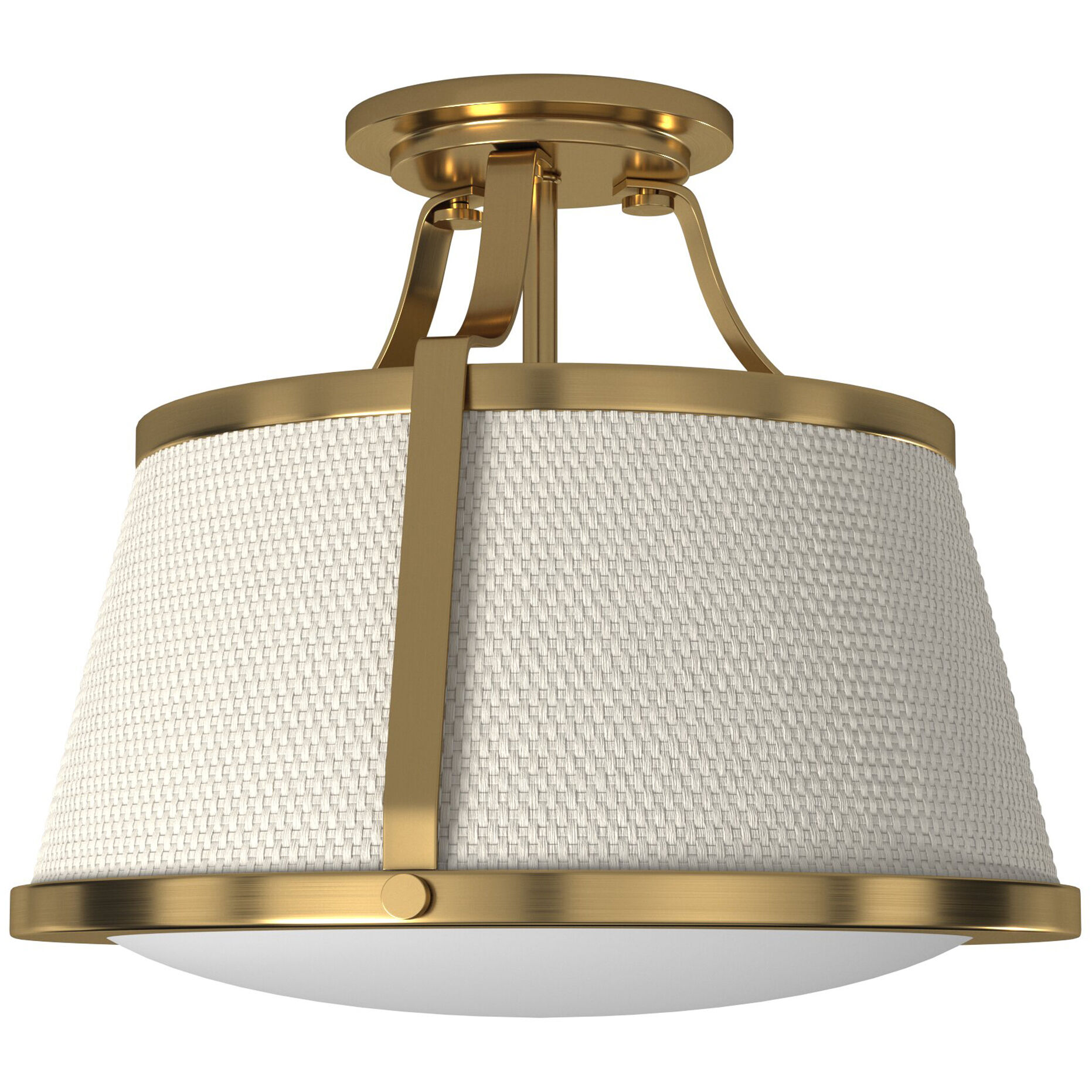 Charlotte 1 Light 16 inch Brushed Caramel Indoor Semi-Flush Mount Ceiling Light