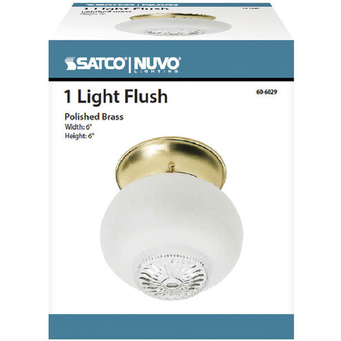 Brentwood 1 Light 5 inch Polished Brass Flush Mount Ceiling Light