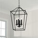 Grady 4 Light 15.75 inch Black Iron Foyer Ceiling Light