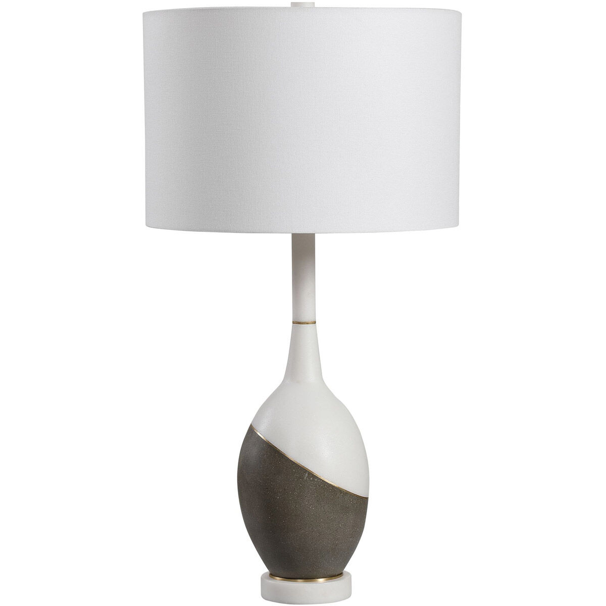Tanali 29 inch 150.00 watt Charcoal Concrete and Polished White Marble Table Lamp Portable Light