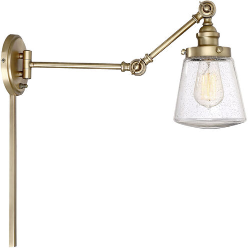 Industrial 6 inch 60.00 watt Natural Brass Adjustable Wall Sconce Wall Light