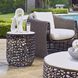 Sabena 20 X 18 inch Dark Bronze and White Marble Outdoor Side Table