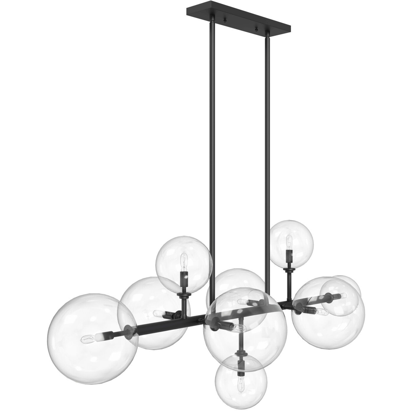 Delilah LED 24 inch Black Chandelier Ceiling Light