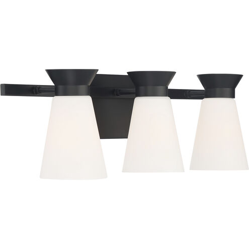 Caleta 3 Light 24 inch Black Vanity Light Wall Light 