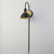 Dawn 1 Light 7 inch Antique Brass and Black Wall Sconce Wall Light