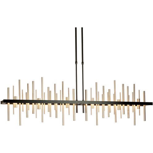 Cityscape LED 51.9 inch Dark Smoke and Soft Gold Pendant Ceiling Light in Dark Smoke/Soft Gold, Large