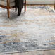 Ulen 134 X 90 inch White/Charcoal/Saffron/Subtle Light Gray Rug, 7.5ft x 11ft