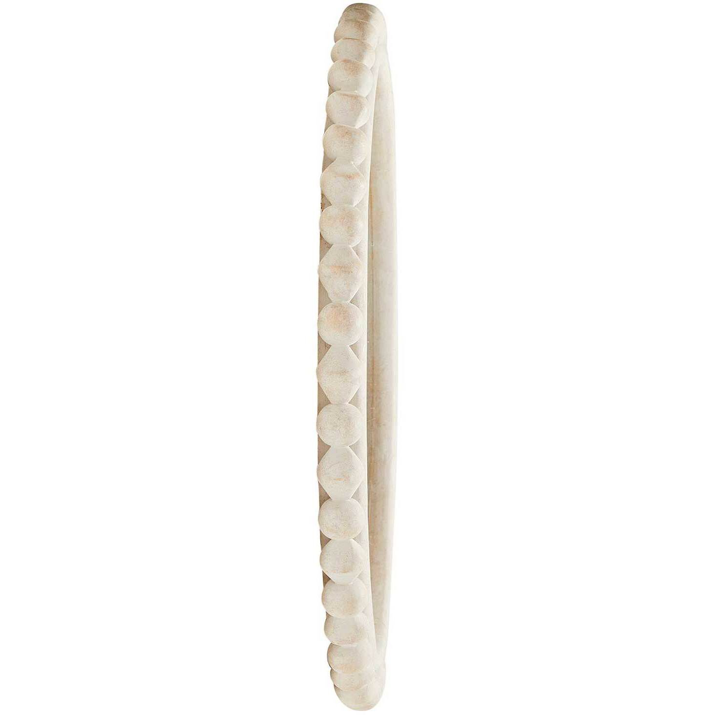 Belle 28 X 28 inch Distressed White / Clear Mirror Mirror