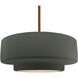 Radiance 1 Light 16.25 inch Brushed Brass and Pewter Green Pendant Ceiling Light