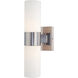 ML 2 Light 5 inch Chrome Wall Sconce Wall Light