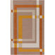 Kismet 90 X 60 inch Brown and Orange Area Rug, Wool and Cotton