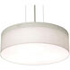 Anton 1 Light 12.25 inch Satin Nickel Pendant Ceiling Light in Linen White