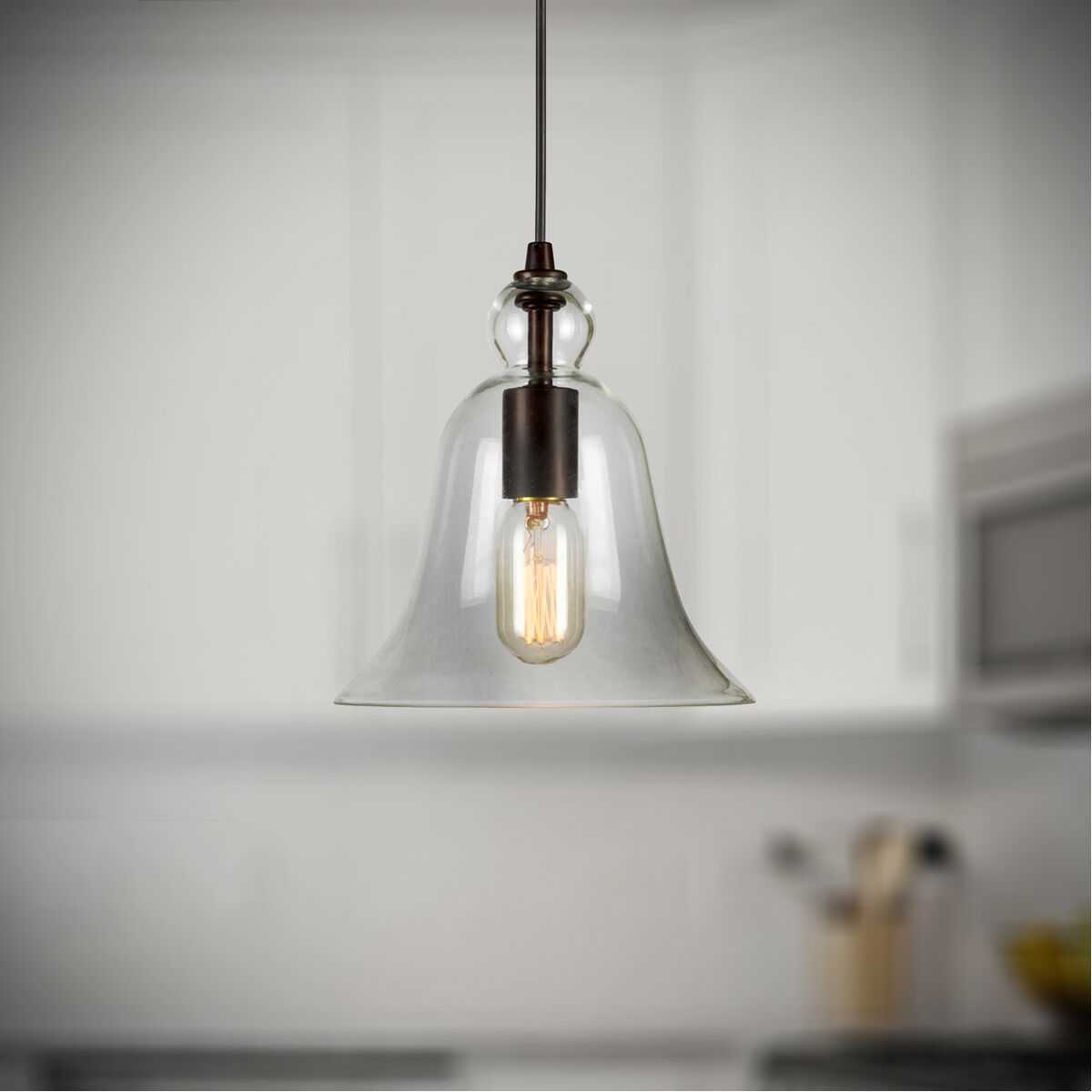 Signature 1 Light 8.25 inch Antique Bronze Mini Pendant Ceiling Light