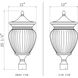 Davina 4 Light 25.25 inch Black Outdoor Post Mounted Fixture in G9