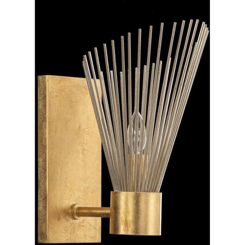 Bonheur 1 Light 7.5 inch Gold Leaf and Silver Leaf Wall Sconce Wall Light