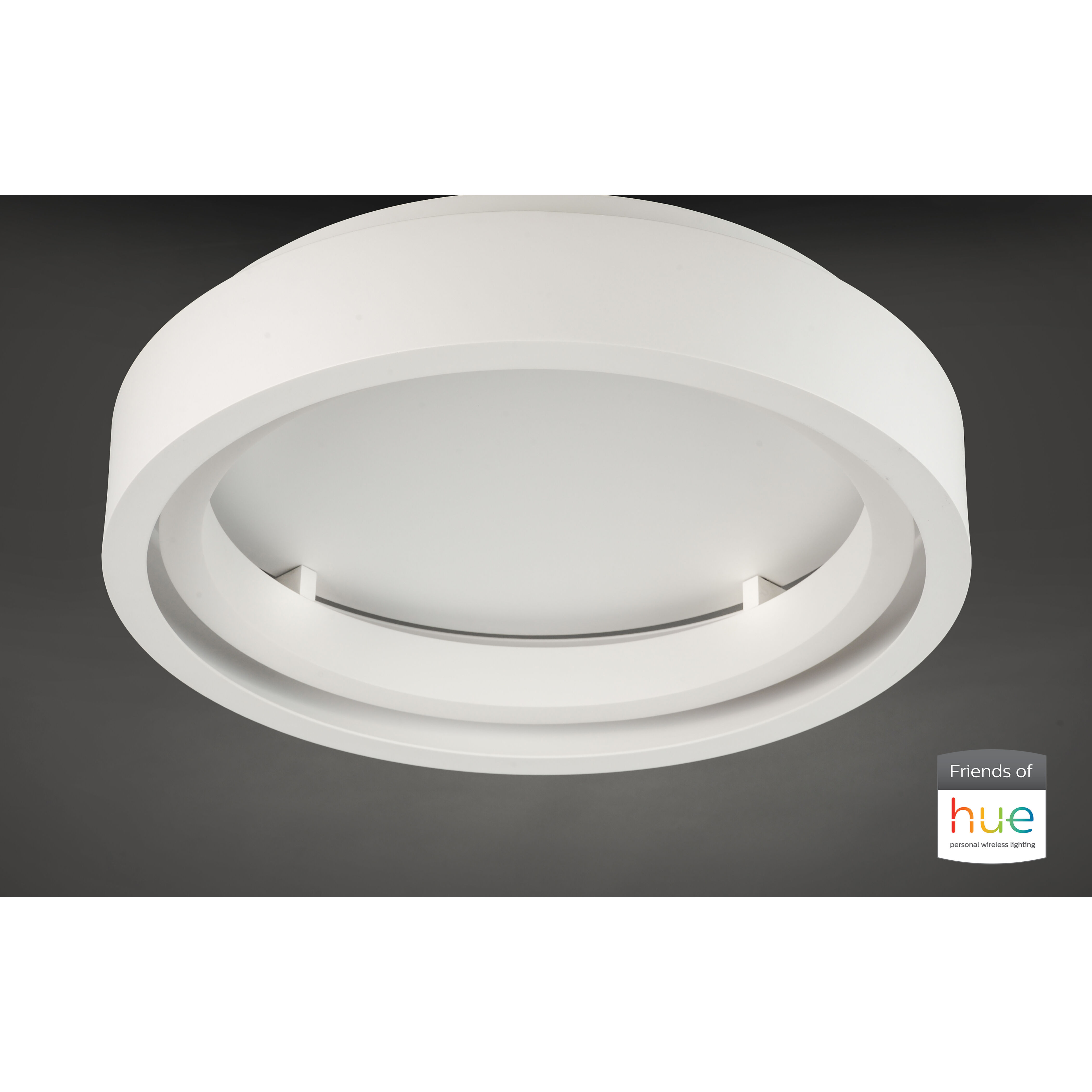 iCorona FoH LED 23.5 inch Matte White Flush Mount Chandelier Ceiling Light