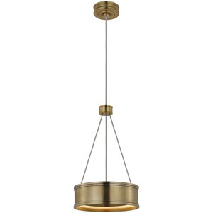 Chapman & Myers Connery LED 10 inch Antique-Burnished Brass Ring Pendant Ceiling Light