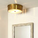Orbit 2 Light 14 inch Antique Brass Flush Mount Ceiling Light, Small