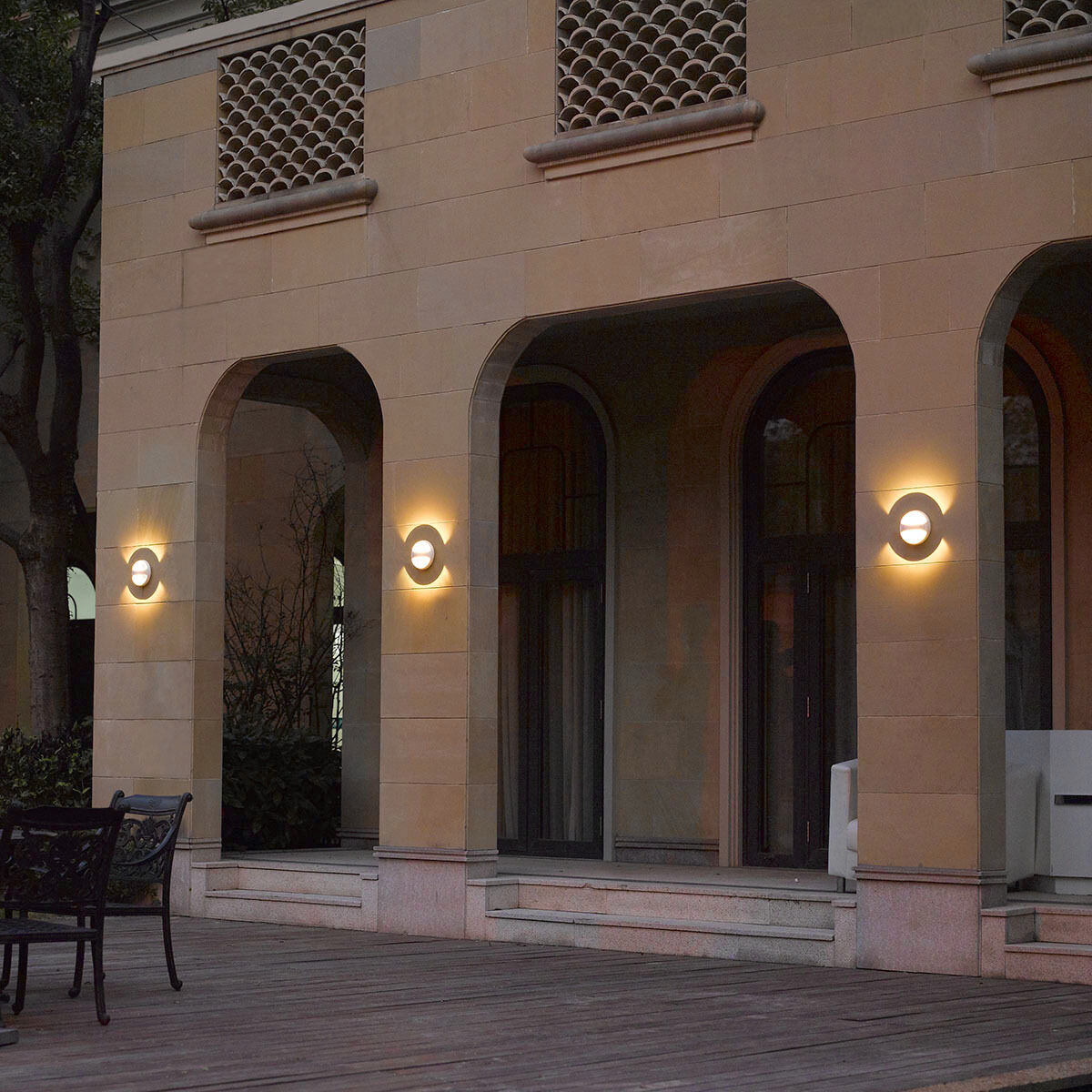 Bay LED 7 inch Graphite Grey Outdoor Wall Mount