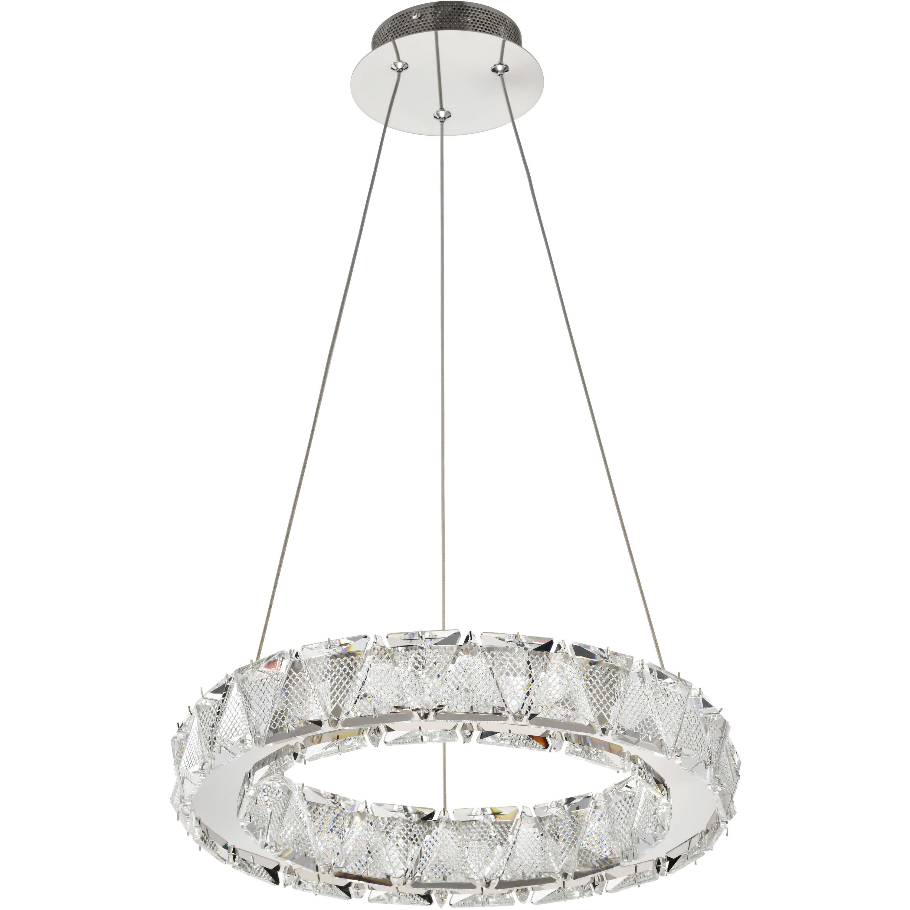 Asher LED 15.75 inch Polished Nickel Pendant Ceiling Light