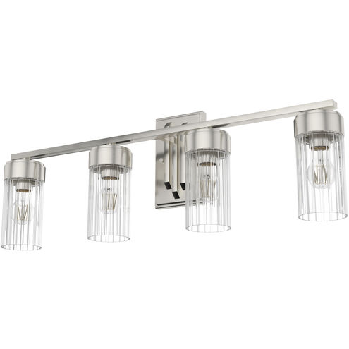Gatz 4 Light 31.5 inch Brushed Nickel Vanity Light Wall Light