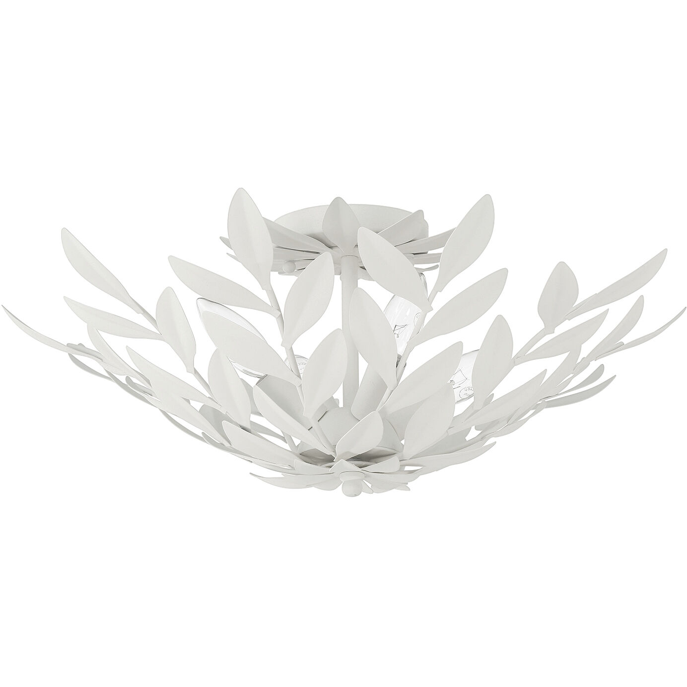 Broche 4 Light 20.75 inch Matte White Semi Flush Ceiling Light