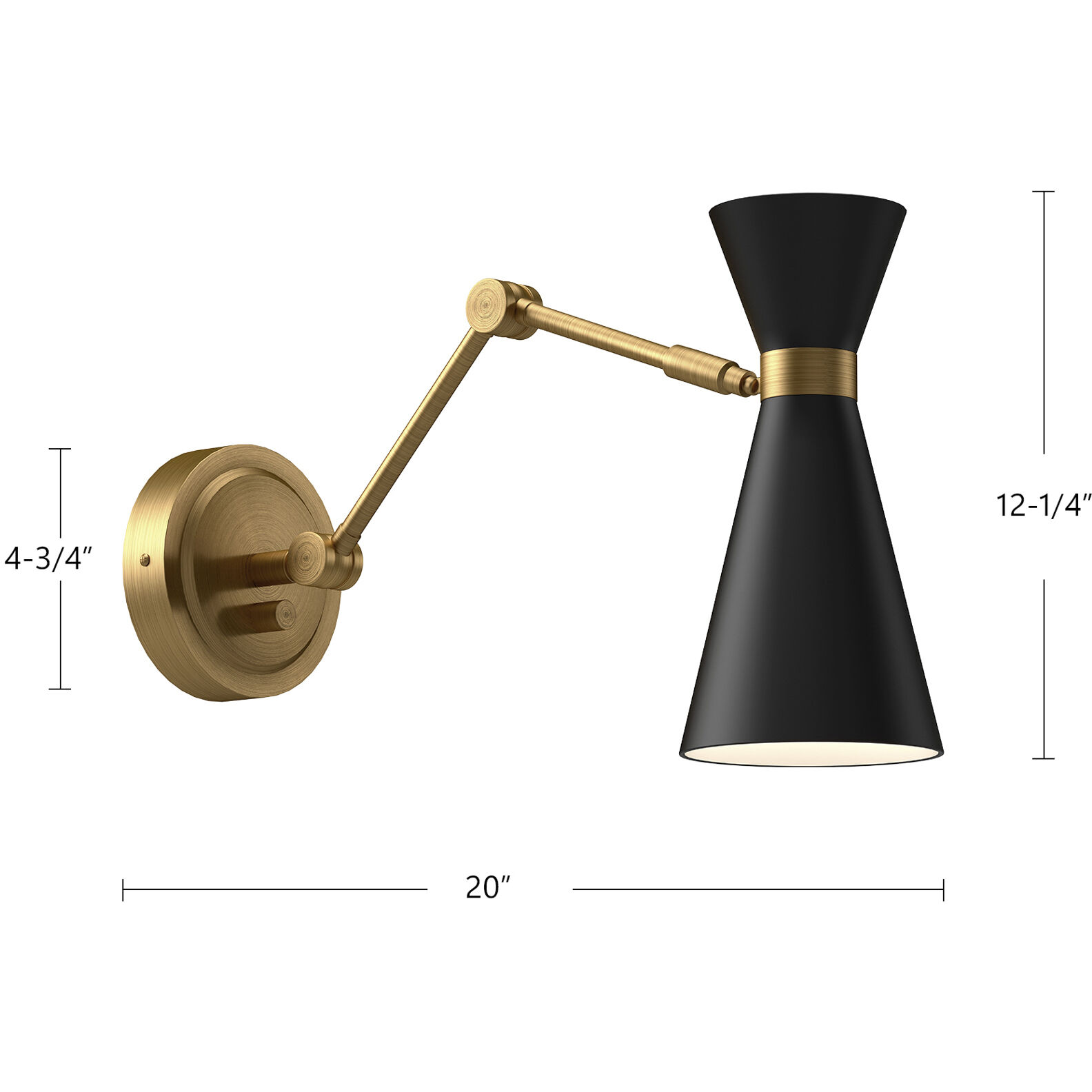 Alora Mood Blake Wall/Ceiling Light Wall Light in Aged Gold and White