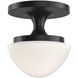 Knox 1 Light 8 inch Black Semi-flush Mount Ceiling Light