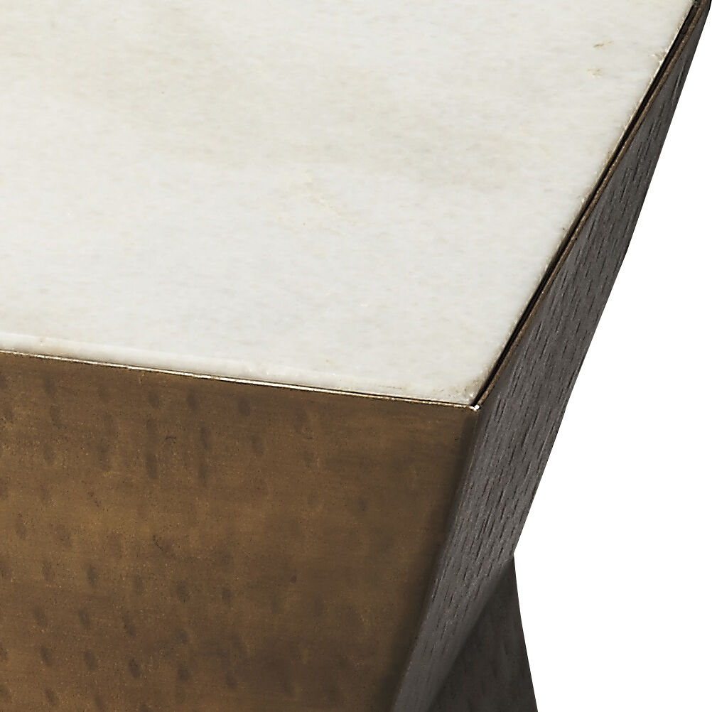 Asheville Marble & Metal 21 X 12 inch Butler Loft Accent Table