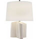Thomas O'Brien Carmel 19.25 inch 75 watt Plaster White Table Lamp Portable Light in Linen