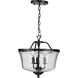 Bowman 3 Light 14 inch Matte Black Semi-Flush Mount Convertible Ceiling Light