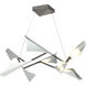 Plume LED 37.6 inch Natural Iron and Vintage Platinum Pendant Ceiling Light in Natural Iron/Vintage Platinum