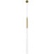 Main St. LED 5 inch Brushed Brass Pendant Ceiling Light in Frosted
