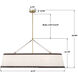 Callahan 6 Light 47.5 inch Luxe Gold Linear Chandelier Ceiling Light
