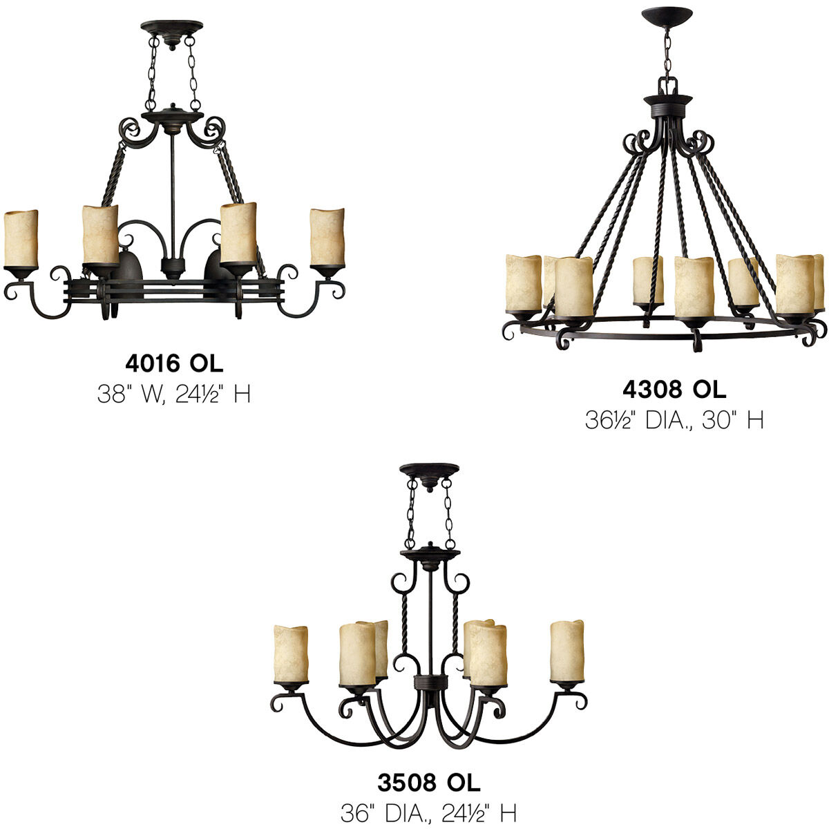 Casa 8 Light 36.5 inch Olde Black Indoor Chandelier Ceiling Light