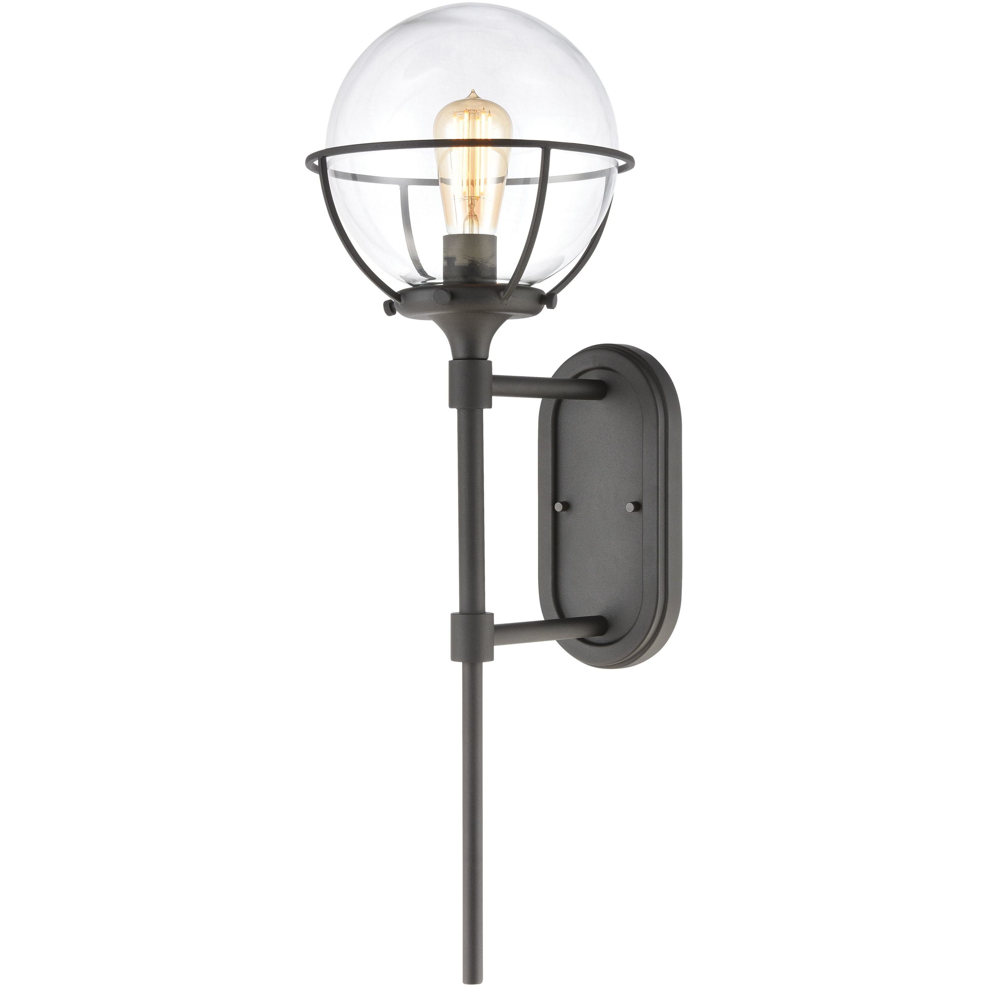 Girard 1 Light 28 inch Charcoal Outdoor Wall Sconce