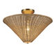 Alora Mood Bridgette 1 Light 16.38 inch Brushed Gold and Rattan Semi-Flush Mount Ceiling Light in Rattan Shade